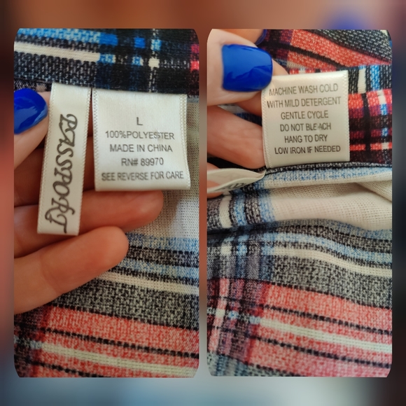 Passport Long soft flannel button down shirt 🔘 (Large) ❤️💙🖤🤍 - Picture 16 of 16